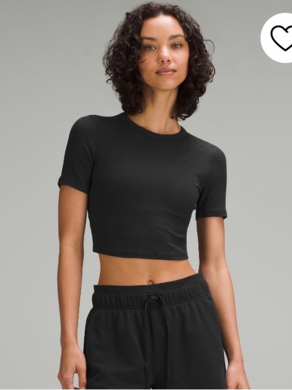 LuLuLemon Hold Tight straight hem cropped Tee